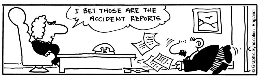 'I bet those are the accident reports.'