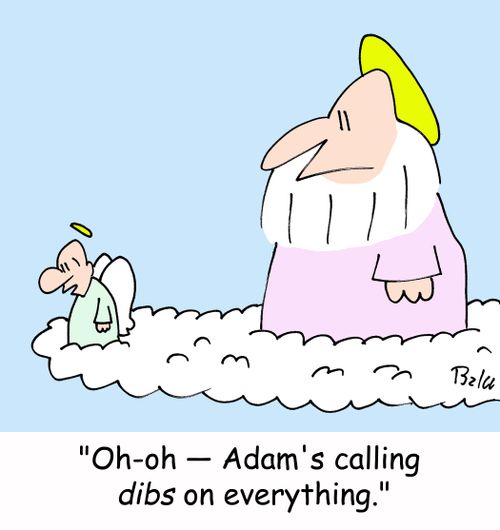 'Oh-oh -- Adam's calling dibs on everything!'