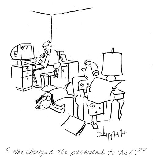 'Who changed the password to 'arf'?'