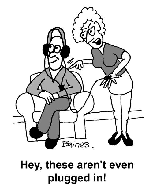'Hey, these aren't even plugged in!'