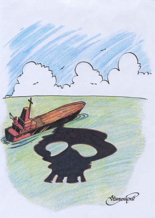 Oil tanker disaster.