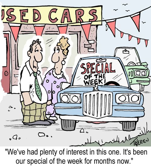 "...It's been our special of the week for months now."