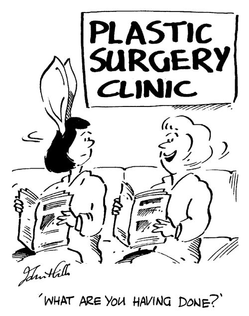 Plastic surgery clinic - "What are you having done?"