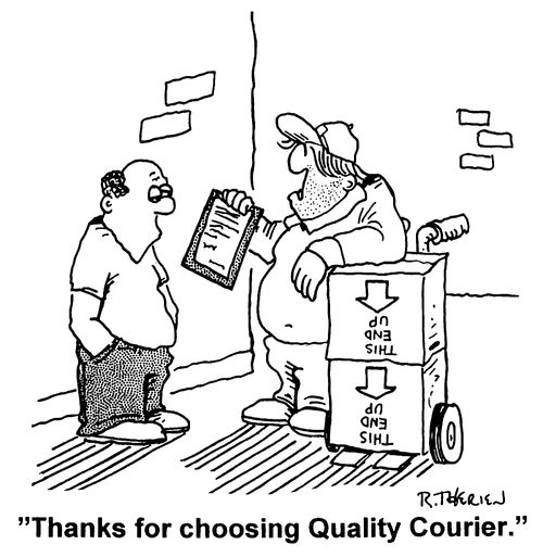 "Thanks for choosing Quality Courier"