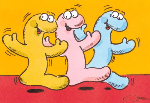 Three happy pound signs
