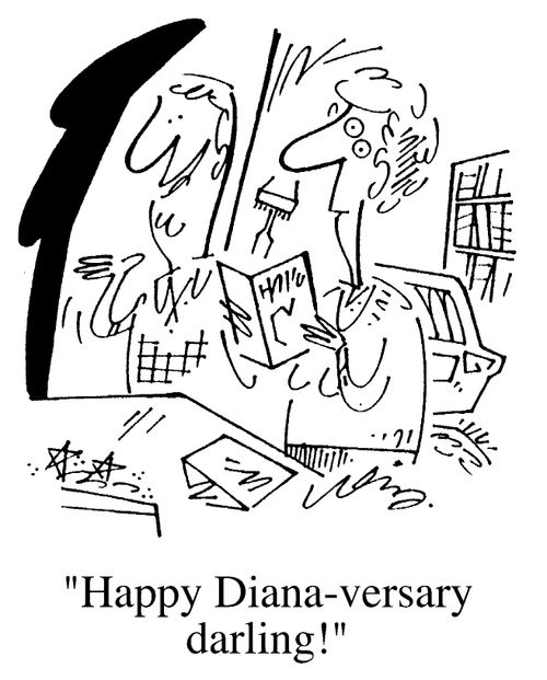 "Happy Diana-versary Darling!"