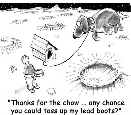 'Thanks for the chow ... any chance you could toss up my lead boots?'