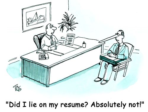 'Did I lie on my resume? Absolutely not!'