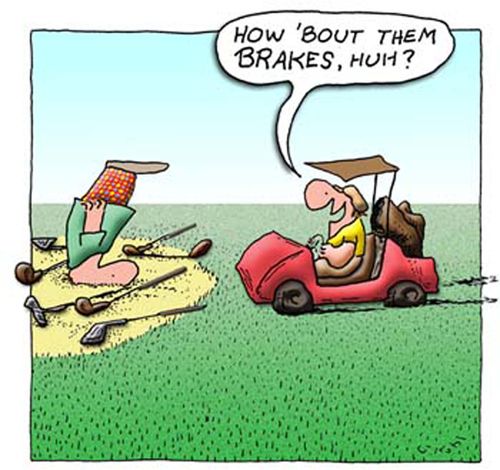 "How 'bout them brakes, huh?"