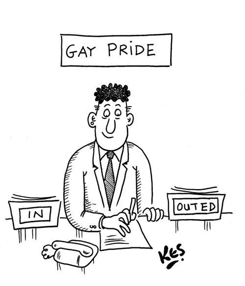 Gay Pride: In/Outed workboxes.