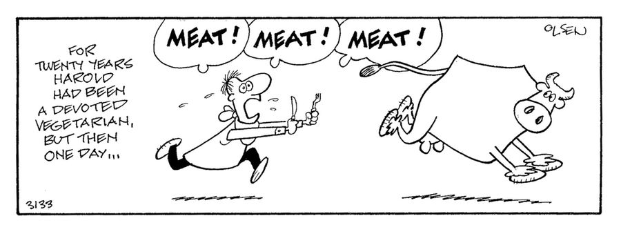 devoted vegetarian.