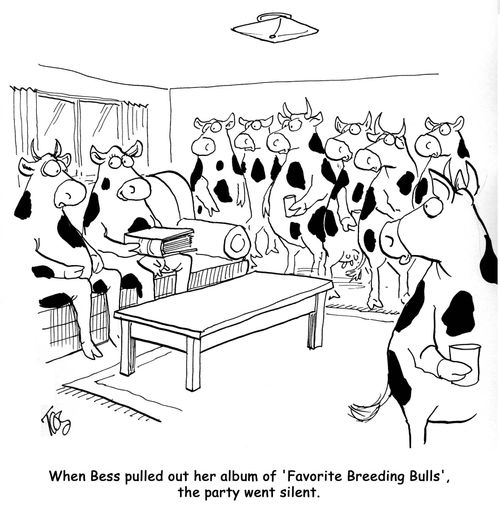 When Bess pulled out her album of 'Favorite Breeding Bulls', the party went silent.