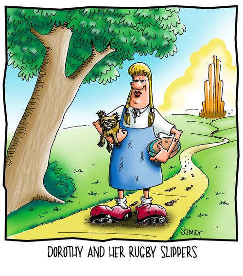 Dorothy and her rugby slippers.