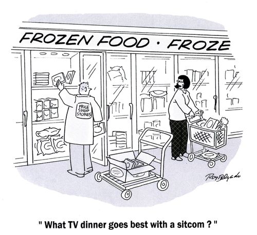 'What TV dinner goes best with a sitcom?'