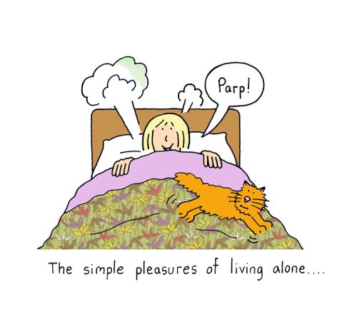 The simple pleasures of living alone....