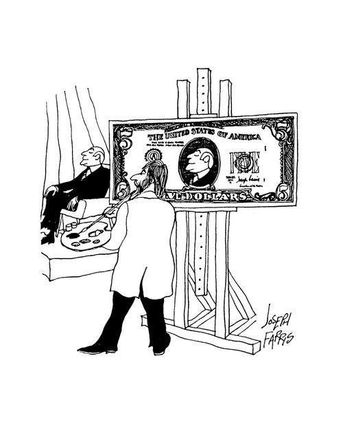 Artist Painting Dollar.