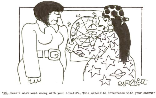 'Ah, here's what went wrong with your lovelife.  This satellite interferes with your chart!'