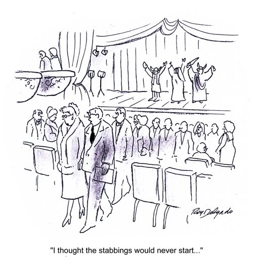 'I thought the stabbings would never start...'