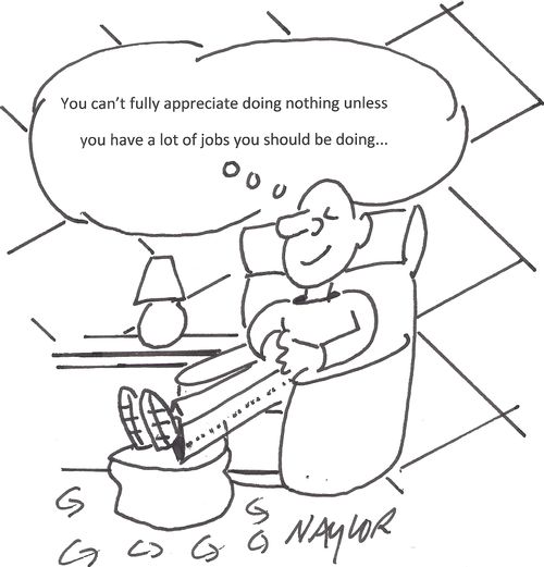 'You can't fully appreciate doing nothing unless you have a lot of jobs you should be doing. . .'