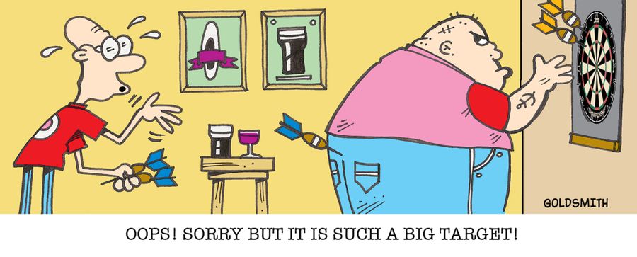 'Oops sorry, but it is such a big target'