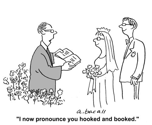 'I now pronounce you hooked and booked.'