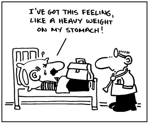 'I've got this feeling, like a heavy weight on my stomach.'