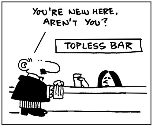 'You're new here, aren't you?'