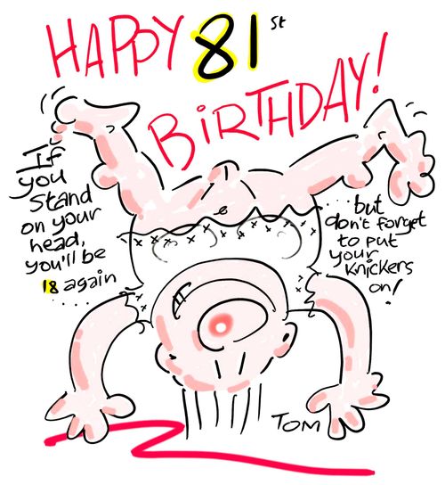 Upside-Down Birthday 81-18.