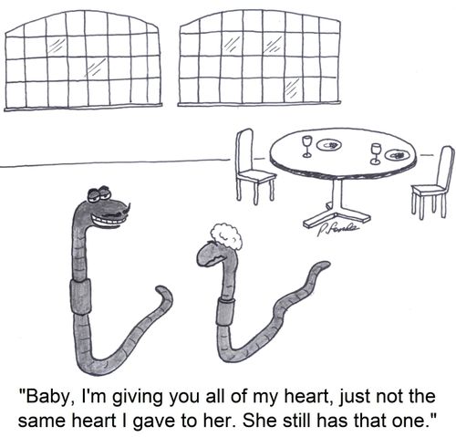 'Baby, I'm giving you all of my heart, just not the same heart I gave to her. She still has that one.'