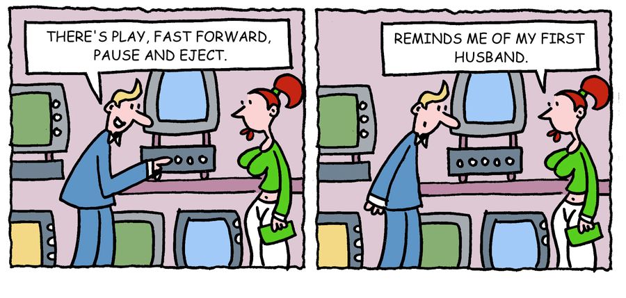 'There's play, fast forward, pause and eject.'