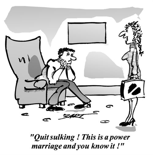 'Quit sulking! This is a power marriage and you know it!'