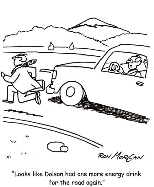 'Looks like Dolson had one more energy drink for the road again.'
