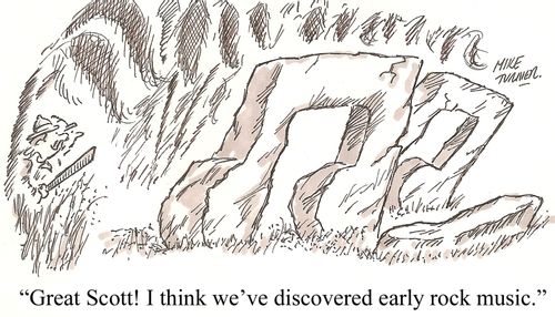 'Great Scott! I think we've discovered early rock music.'