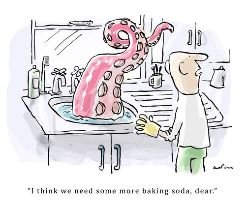 'I think we need some more baking soda, dear.'