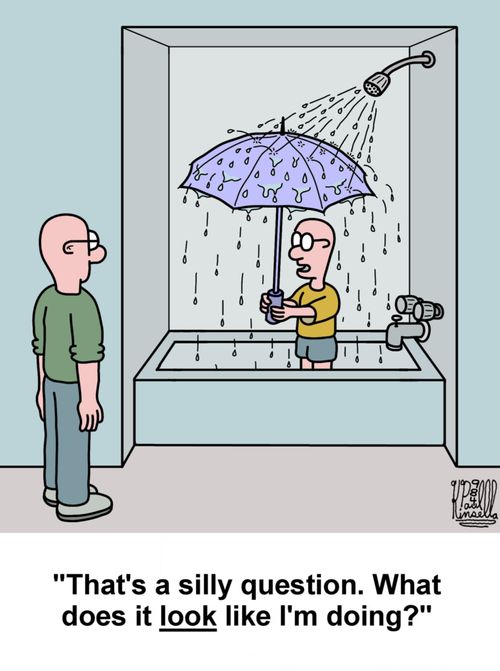 That's a silly question. What does it LOOK like I'm doing?'