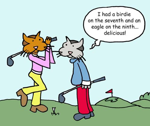 'I had a birdie on the seventh and an eagle on the ninth...delicious!'