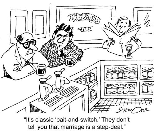 'It's classic 'bait-and-switch.' They don't tell you that marriage is a step-deal.'