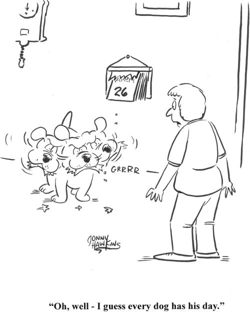 'Oh, well - I guess every dog has his day.'
