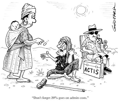 'Don't forget 20 goes on admin costs,'