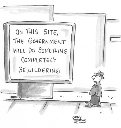 'On this site, the government will do something completely bewildering.'
