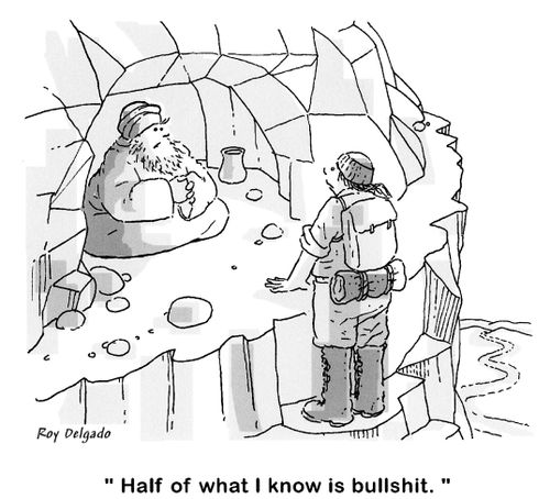'Half of what I know is bullshit.'