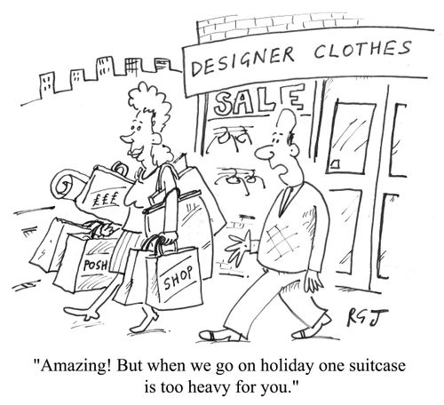 'Amazing! But when we go on holiday one suitcase is too heavy for you.'