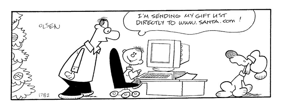"I'm sending my gift list directly to www.santa.com!"