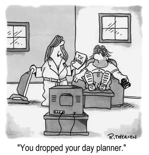 "You dropped your day planner."