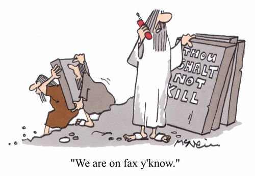 "We are on fax y'know"