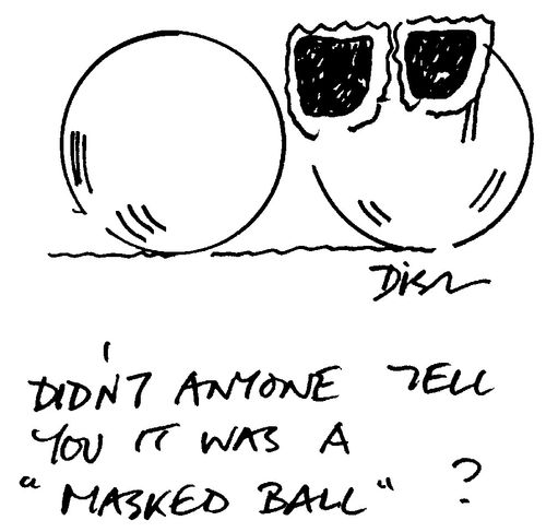 "Didn't anyone tell you it was a masked ball?