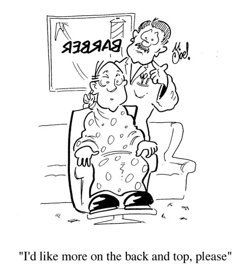 "I'd like a little more on the back and top, please"