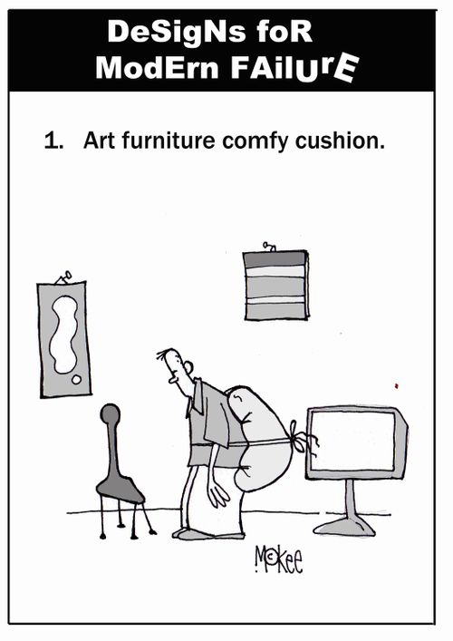 Art furniture comfy cushion.