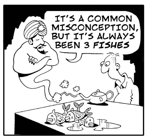 'It's a common misconception, but it's always been three fishes.'
