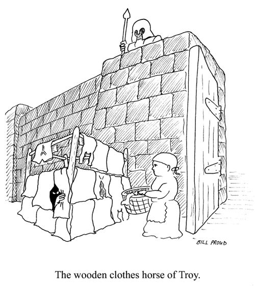 The wooden clothes horse of Troy.